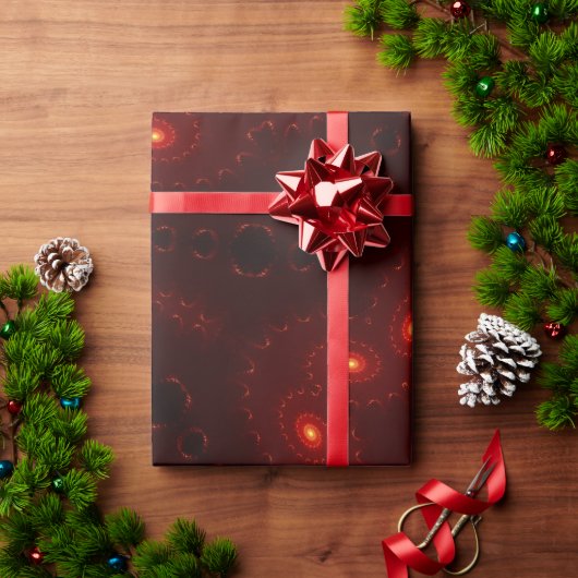 Dark Red Burgundy Gothic Lace Snowflake Cadeaupapier (Feestdagen Geschenken)