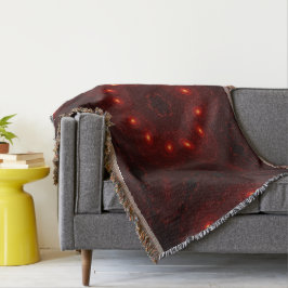 Dark Red Burgundy Gothic Lace Snowflake Deken