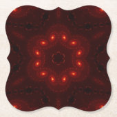 Dark Red Burgundy Gothic Lace Snowflake Kartonnen Onderzetters (Voorkant)