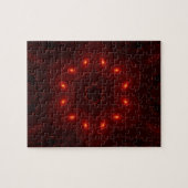 Dark Red Burgundy Gothic Lace Snowflake Legpuzzel (Horizontaal)