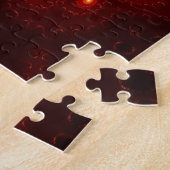 Dark Red Burgundy Gothic Lace Snowflake Legpuzzel (Zijkant)