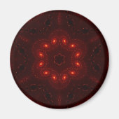 Dark Red Burgundy Gothic Lace Snowflake Magneet (Voorkant)