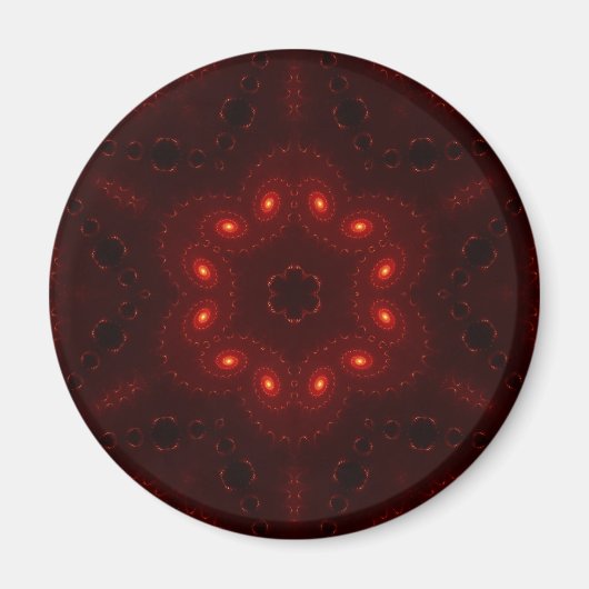 Dark Red Burgundy Gothic Lace Snowflake Magneet (Voorkant)