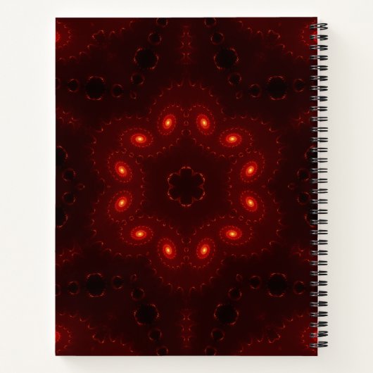 Dark Red Burgundy Gothic Lace Snowflake Notitieboek (Achterkant)