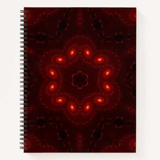 Dark Red Burgundy Gothic Lace Snowflake Notitieboek (Voorkant)