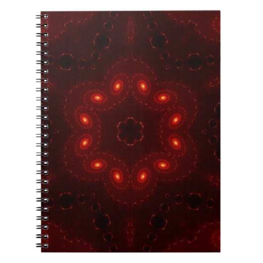 Dark Red Burgundy Gothic Lace Snowflake Notitieboek (Voorkant)