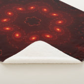 Dark Red Burgundy Gothic Lace Snowflake Sherpa Deken (3/4)