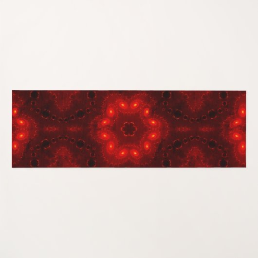 Dark Red Burgundy Gothic Lace Snowflake Yogamat (Voorkant (horizontaal))