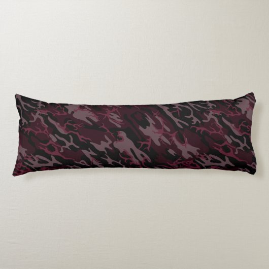 Dark Red Camo Body Pillow Lichaamskussen (Voorkant)