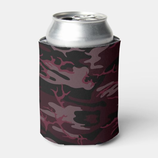 Dark Red Camo Koelbox Blikjeskoeler (Blikje Voorkant)