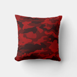 Dark Red Camouflage Kussen