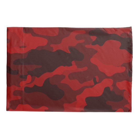 Dark Red Camouflage Kussensloop Set (Achterkant-Links)