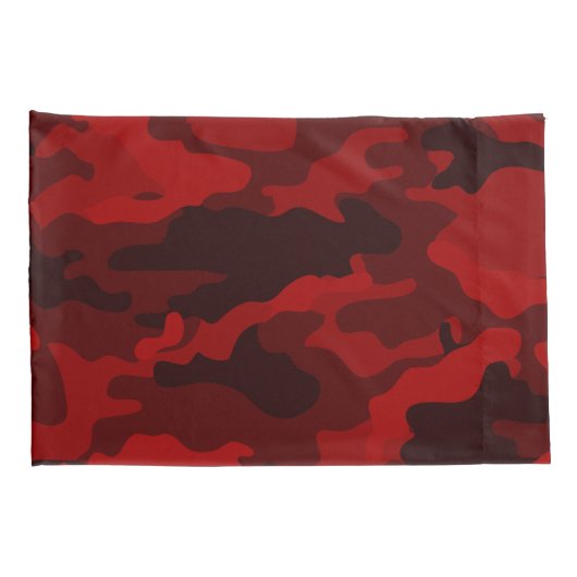 Dark Red Camouflage Kussensloop Set (Achterkant-Rechts)