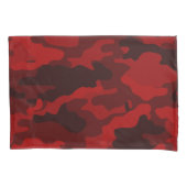 Dark Red Camouflage Kussensloop Set (Voorkant-Links)