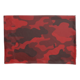 Dark Red Camouflage Kussensloop Set