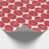 Dark Red Circles - Eigen familienaam Cadeaupapier (Hoek)