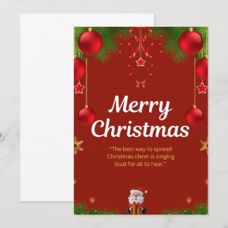 Dark Red Collection — Merry Christmas Design Kaart