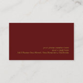 Dark Red Contact Card for travel agents Visitekaartje (Achterkant)