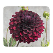 Dark Red Dahlia Bloom Floral Snijplank (Voorkant)
