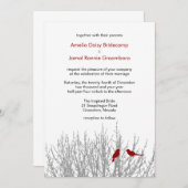 Dark Red Designer Winter Weddings  IV Kaart (Voorkant / Achterkant)