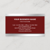 Dark Red Desktop PC Computer Repair Technician Visitekaartje (Achterkant)