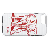 Dark Red Elephant Line Tekening Case-Mate iPhone Case (Achterkant (Horizontaal))