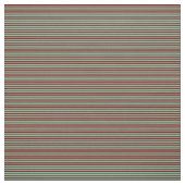 Dark Red en Aquamarine Stripes Pattern Stof (Swatch)
