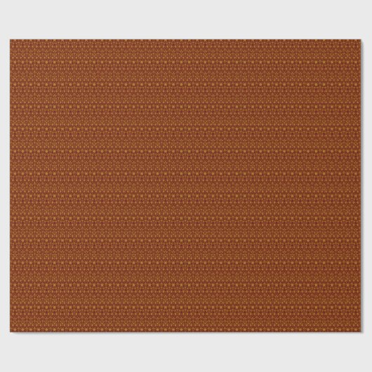 Dark Red en Gold Filigree Pattern Cadeaupapier (Vlak)