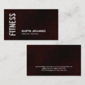 Dark Red Fitness Personal Trainer Visitekaartje (Voorkant / Achterkant)