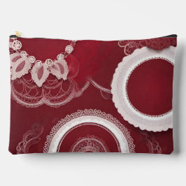 Dark Red Floral AI art Etui