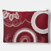 Dark Red Floral AI art Etui (Achterkant)