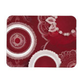 Dark Red Floral AI art Magneet (Horizontaal)