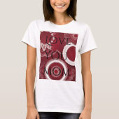 Dark Red Floral AI art T-shirt (Voorkant)