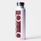 Dark Red Floral AI art Waterfles (Links)