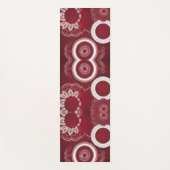 Dark Red Floral AI art Yogamat (Voorkant)