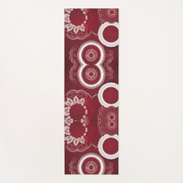 Dark Red Floral AI art Yogamat