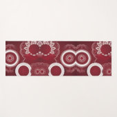 Dark Red Floral AI art Yogamat (Voorkant (horizontaal))