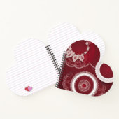 Dark Red Floral AI kunst Spiral Notitieboek (Binnen)