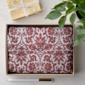 Dark Red Floral Damask Tissuepapier (Geschenk)