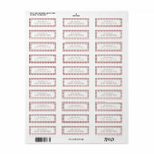Dark Red Gingham Plaid Custom Etiket (Full Sheet)