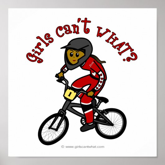 Dark Red Girls BMX Poster (Voorkant)