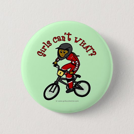 Dark Red Girls BMX Ronde Button 5,7 Cm (Voorkant)
