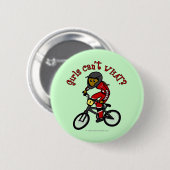 Dark Red Girls BMX Ronde Button 5,7 Cm (Voorkant /achterkant)