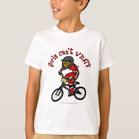 Dark Red Girls BMX T-shirt (Voorkant)