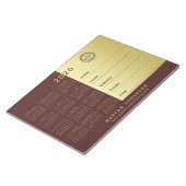 Dark-red gold design,Logo or Photo calendar, Notitieblok (Schuin)