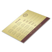 Dark-red gold design,Logo or Photo calendar, Notitieblok (Schuin)