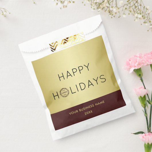 Dark-red gold design,Logo or Photo in gold circle, Bedankzakje (Gezegeld)