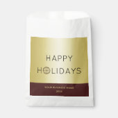 Dark-red gold design,Logo or Photo in gold circle, Bedankzakje (Voorkant)