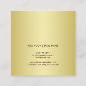 Dark-red gold design,Logo or Photo in gold circle, Kortingskaartje (Achterkant)