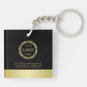 Dark-red gold design,Logo or Photo in gold circle, Sleutelhanger (Achterkant)